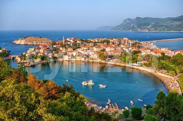 Amasra town on the Black sea coast, Turkey Stock Photo