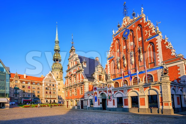 Blackheads house in the old town of Riga, Latvia Stock Photo