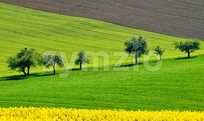 Colorful countryside landscape in Bavaria, Germany Stock Photo