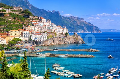 Amalfi town in southern Italy near Naples Stock Photo