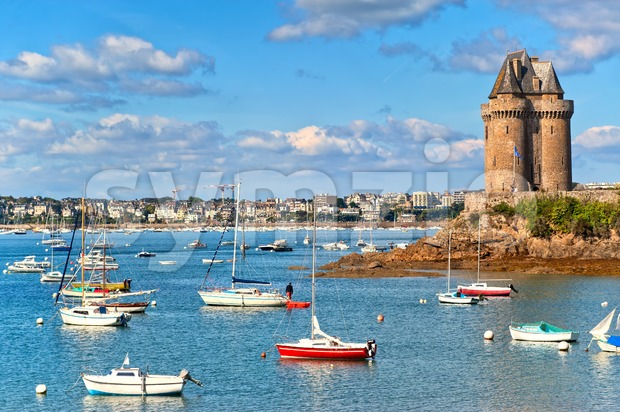 Solidor Tower, Saint Malo, Brittany, France Stock Photo