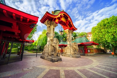 Entrance to the Berlin Zoological Garden, Germany Stock Photo