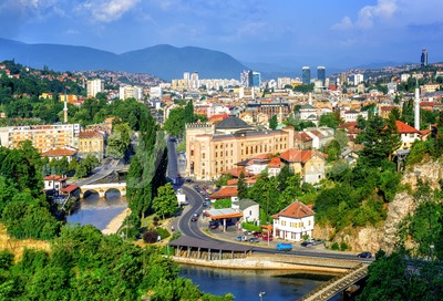 Sarajevo city, capital of Bosnia and Herzegovina Stock Photo