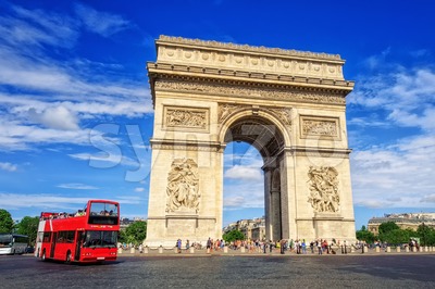 The Triumphal Arch, Paris, France Stock Photo