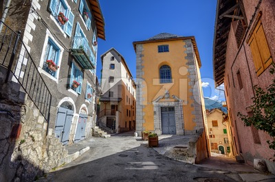 The Old Town of Briancon, Alps mountains, France Stock Photo