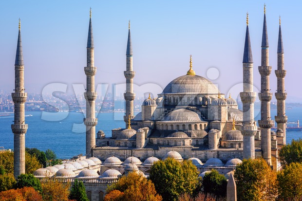 Blue Mosque Sultanahmet Camii, Istanbul, Turkey Stock Photo