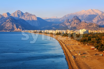 Antalya, Konyaalti sand beach, Turkey Stock Photo