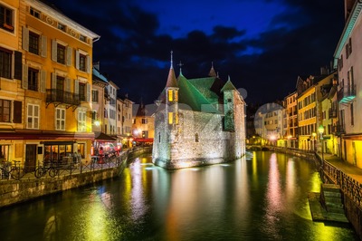 Annecy Old Town, Savoy, France Stock Photo