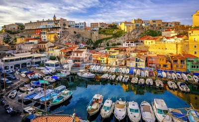 Old fishing port in Marseilles, Provence, France Stock Photo