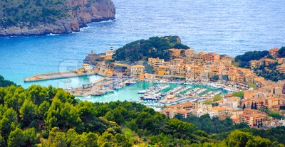 Port de Soller, Mallorca island, Spain Stock Photo