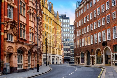 Historical buildings in London city center, England, UK Stock Photo
