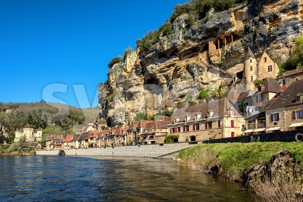 La Roque-Gageac Old Town, France Stock Photo