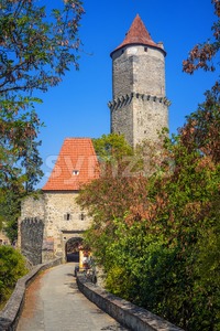 Historical medieval gothic castle of Zvikov, Czech Republic Stock Photo
