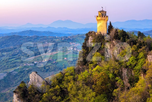 Montale, the Third Tower of San Marino Stock Photo