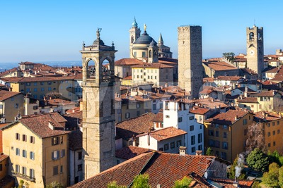 Bergamo historical Old Town, Lombardy, Italy Stock Photo