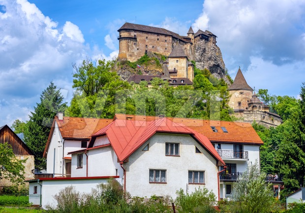 Orava castle in Oravsky Podzamok, Slovakia Stock Photo