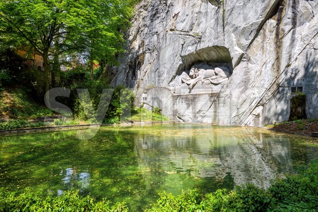 The Lion of Lucerne Monument, Switzerland Stock Photo