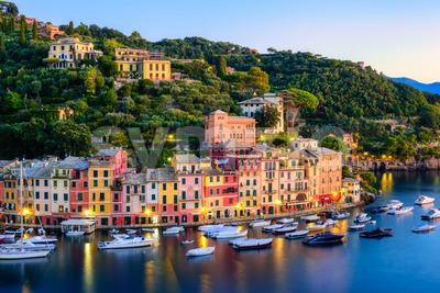 Portofino, Italy, colorful town on Mediterranean coast of Liguria Stock Photo
