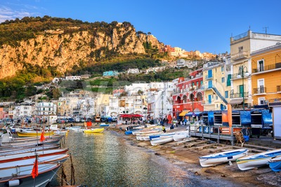 Capri town and his harbour, Naples, Italy Stock Photo