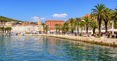 Split city on Adriatic sea, Croatia Stock Photo